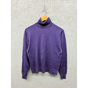 Aquascutum of London Sweater Men’s 38‎ Purple Turtleneck Made in Great Britain